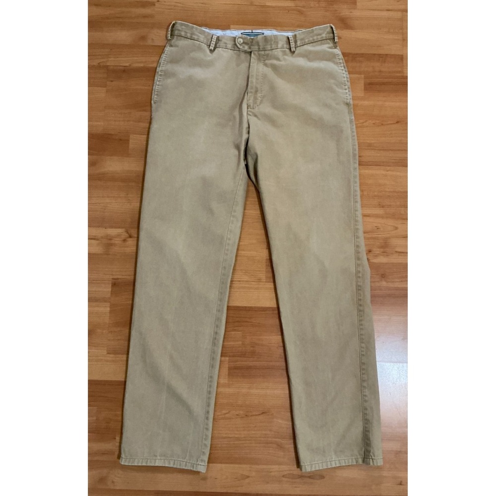 Peter‎ Millar Khaki Chinos sz 35 100% Cotton Classic Fit Peru